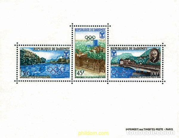 Sellos: 70722 MNH DAHOMEY 1967 10 JUEGOS OLIMPICOS INVIERNO GRENOBLE 1968
