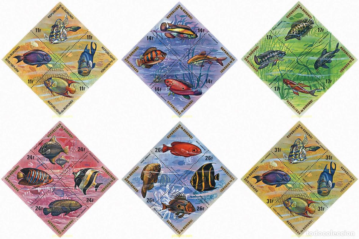 Sellos: 147259 MNH BURUNDI 1974 PECES