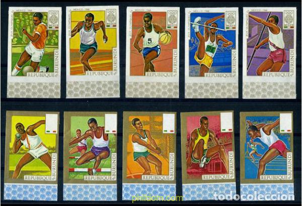 Sellos: 204287 MNH BURUNDI 1968 19 JUEGOS OLIMPICOS VERANO MEXICO 1968