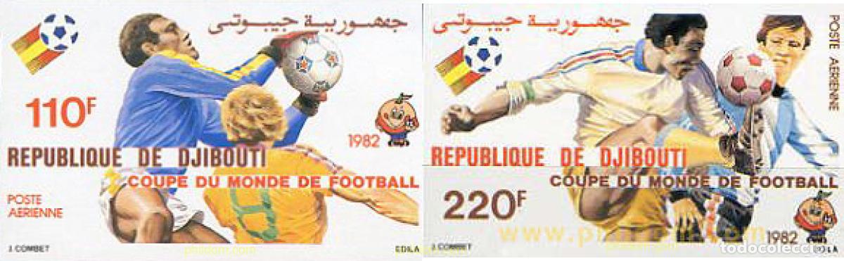 Sellos: 104480 MNH DJIBOUTI 1982 COPA DEL MUNDO DE FUTBOL. ESPA&Ntilde;A-82