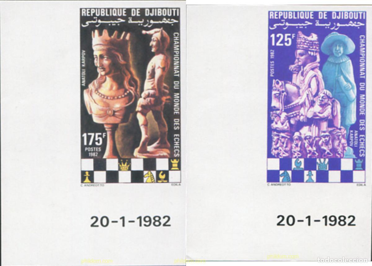 Sellos: 20516 MNH DJIBOUTI 1982 CAMPEONATO DEL MUNDO DE AJEDREZ