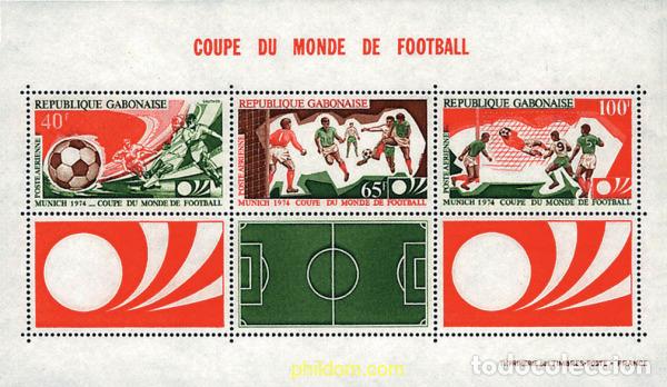 Sellos: 72900 MNH GABON 1974 COPA DEL MUNDO DE FUTBOL. ALEMANIA-74