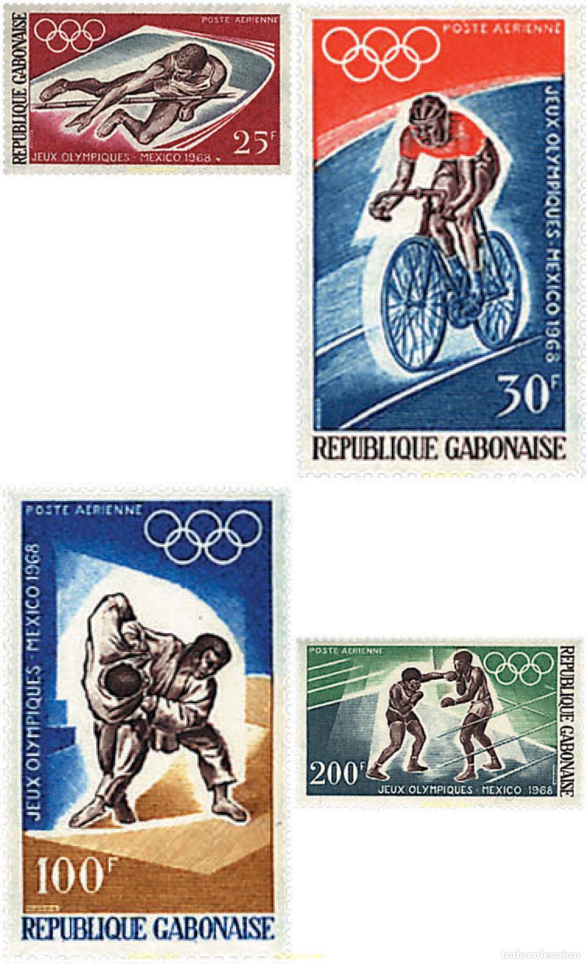 Sellos: 72885 MNH GABON 1968 19 JUEGOS OLIMPICOS VERANO MEXICO 1968