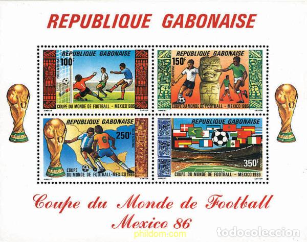 Stamps: 72971 MNH GABON 1986 COPA DEL MUNDO DE FUTBOL. MEXICO-86
