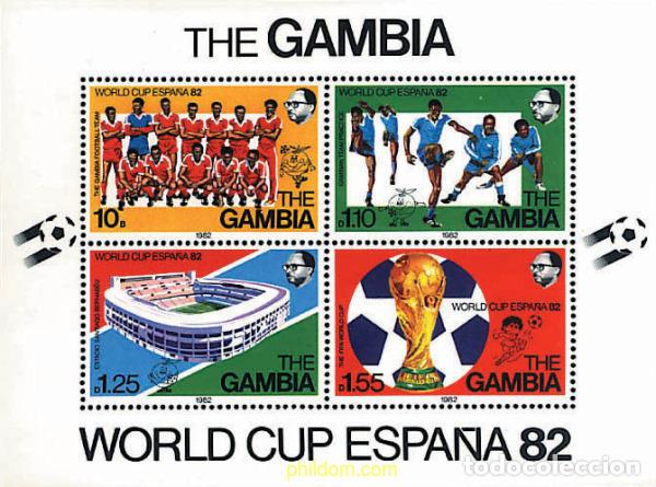 Stamps: 88894 MNH GAMBIA 1982 COPA DEL MUNDO DE FUTBOL. ESPA&Ntilde;A-82