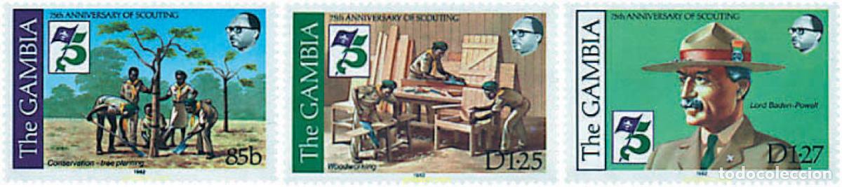 Stamps: 41066 MNH GAMBIA 1982 75 ANIVERSARIO DEL ESCULTISMO