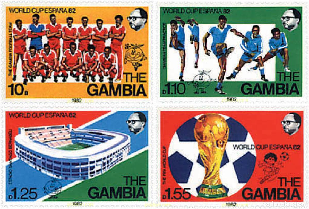 Stamps: 88893 MNH GAMBIA 1982 COPA DEL MUNDO DE FUTBOL. ESPA&Ntilde;A-82