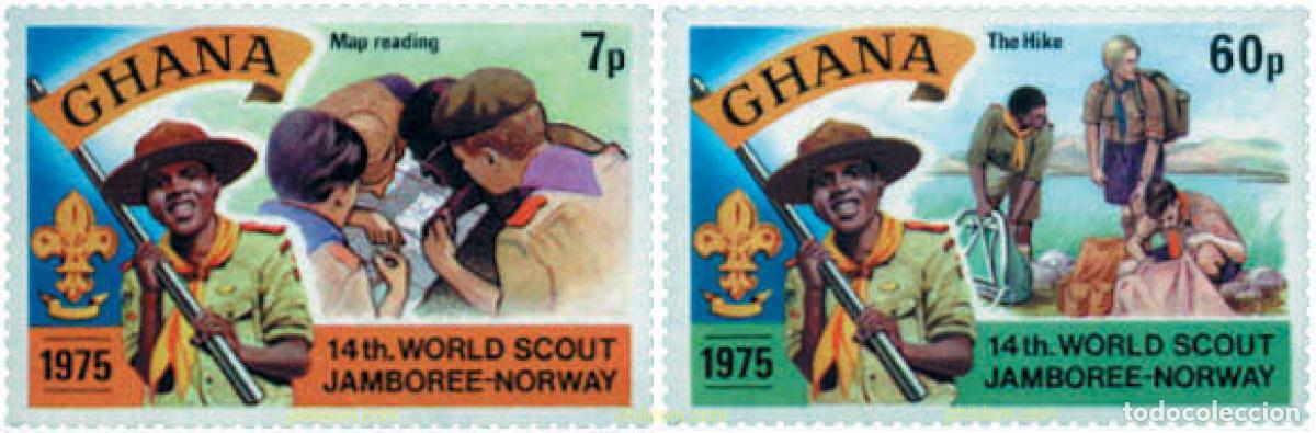 Sellos: 280349 MNH GHANA 1975 14 JAMBOREE MUNDIAL EN NORUEGA