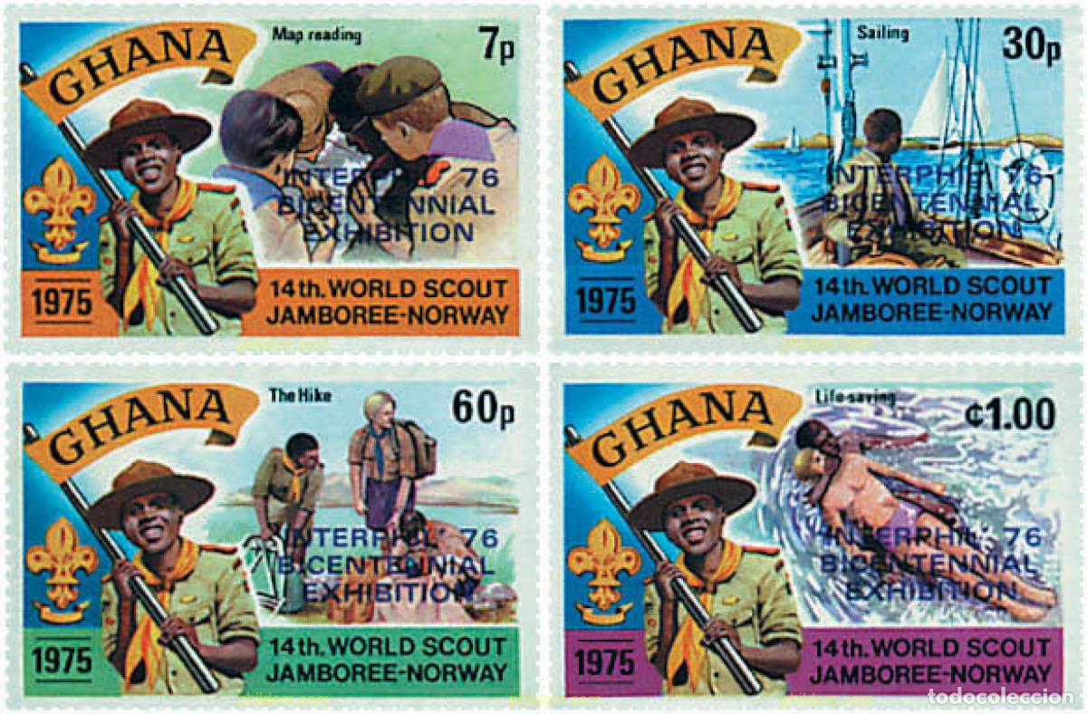 Sellos: 87149 MNH GHANA 1976 INTERPHIL 76. EXPOSICION FILATELICA INTERNACIONAL