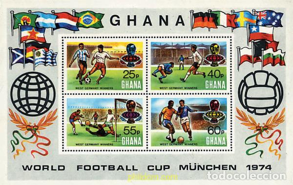 Sellos: 79330 MNH GHANA 1974 COPA DEL MUNDO DE FUTBOL. ALEMANIA-74