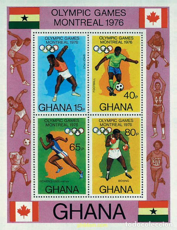 Sellos: 51971 MNH GHANA 1976 21 JUEGOS OLIMPICOS VERANO MONTREAL 1976
