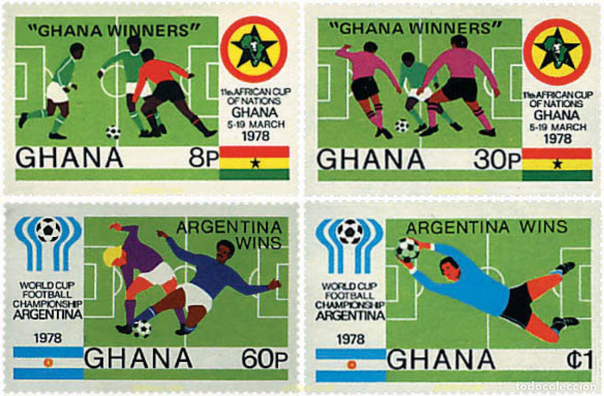 Sellos: 79362 MNH GHANA 1978 COPA DEL MUNDO DE FUTBOL. ARGENTINA-78. VENCEDORES