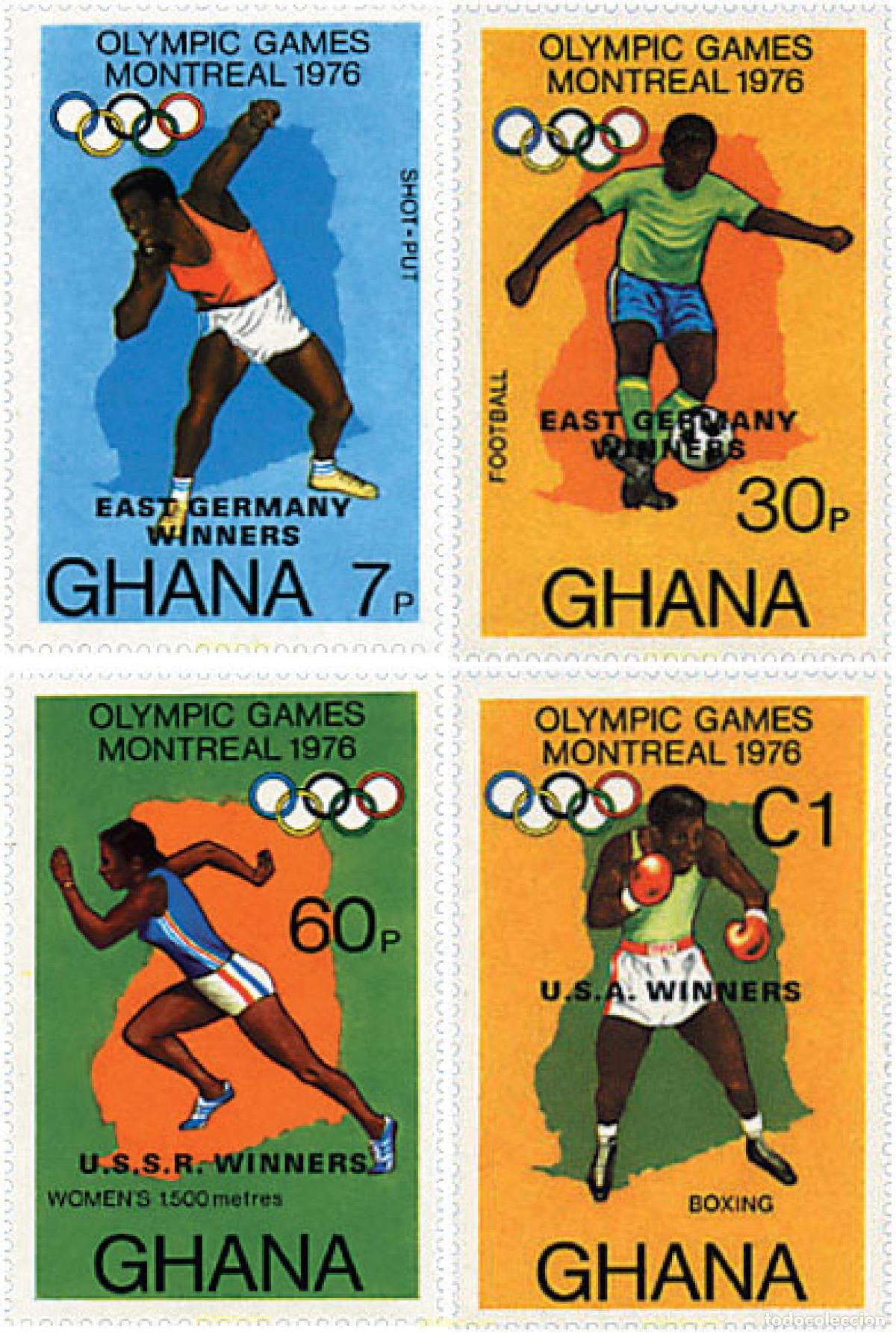 Francobolli: 70801 MNH GHANA 1977 21 JUEGOS OLIMPICOS VERANO MONTREAL 1976