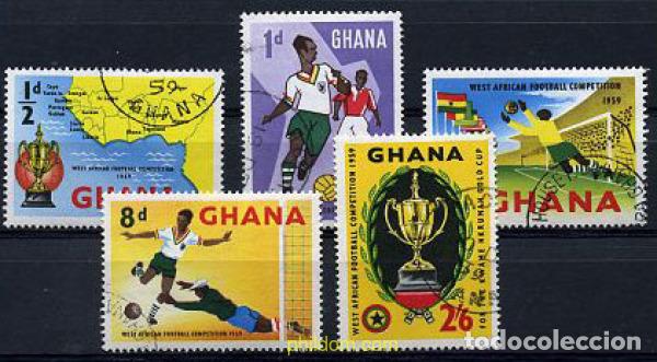 Sellos: 211242 USED GHANA 1959 CAMPEONATO DE FUTBOL DEL OESTE-AFRICANO