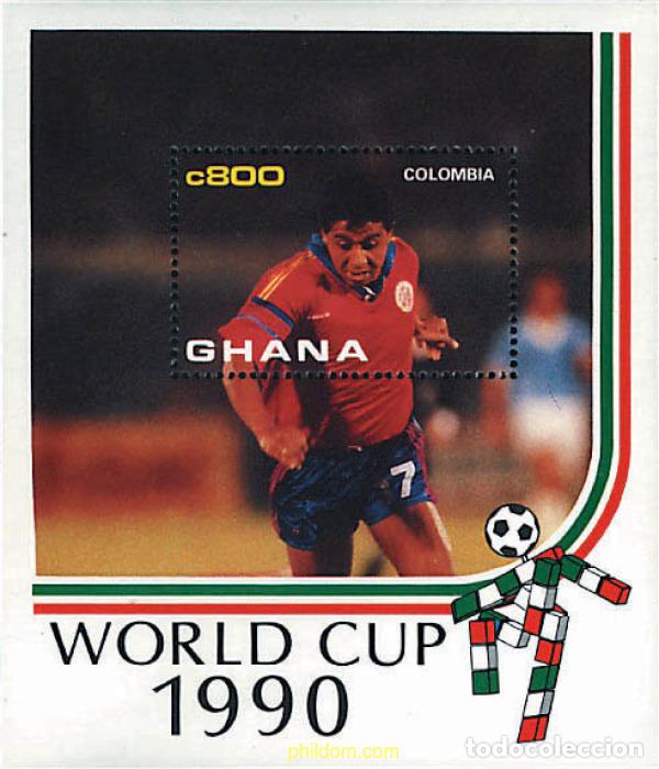 Sellos: 317394 MNH GHANA 1990 COPA DEL MUNDO DE FUTBOL. ITALIA-90