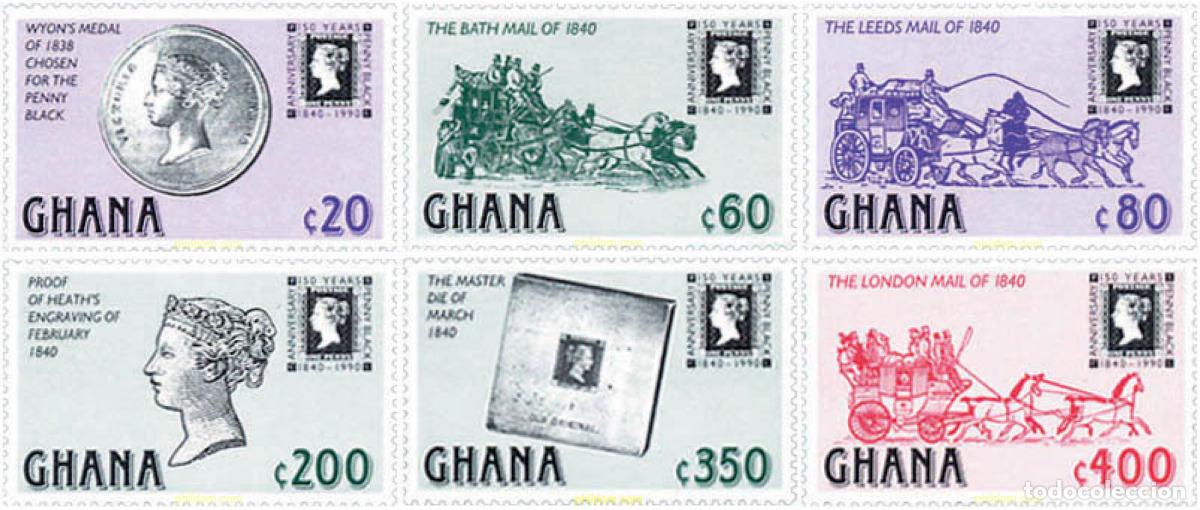 Sellos: 89471 MNH GHANA 1990 150 ANIVERSARIO DEL PRIMER SELLO