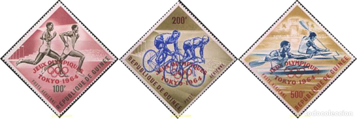 Sellos: 3753 MNH GUINEA 1964 18 JUEGOS OLIMPICOS VERANO TOKIO 1964