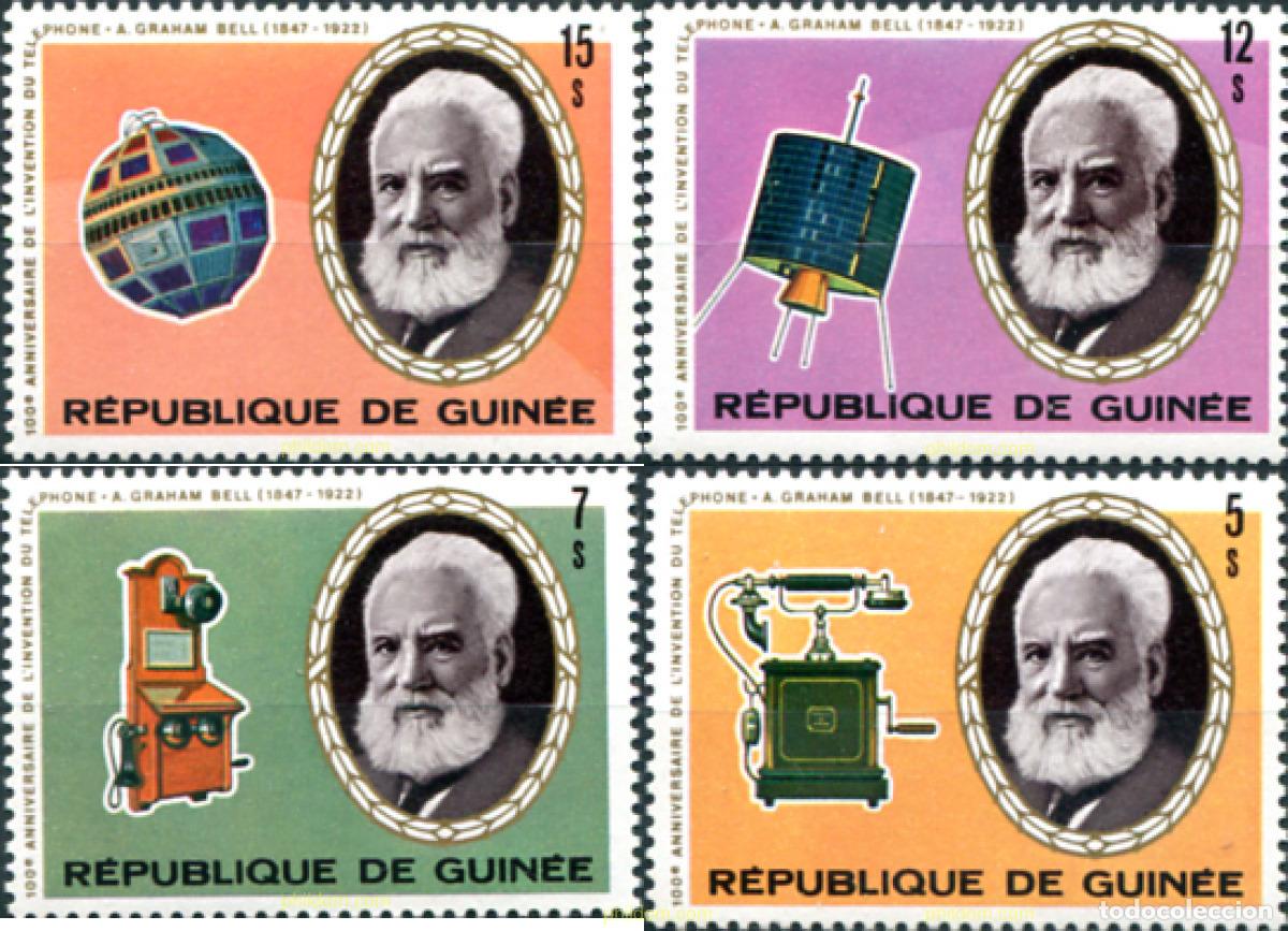 Sellos: 71751 MNH GUINEA 1976 CENTENARIO DEL TELEFONO