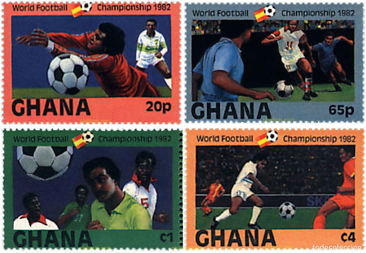 Sellos: 317296 MNH GHANA 1982 COPA DEL MUNDO DE FUTBOL. ESPA&Ntilde;A-82
