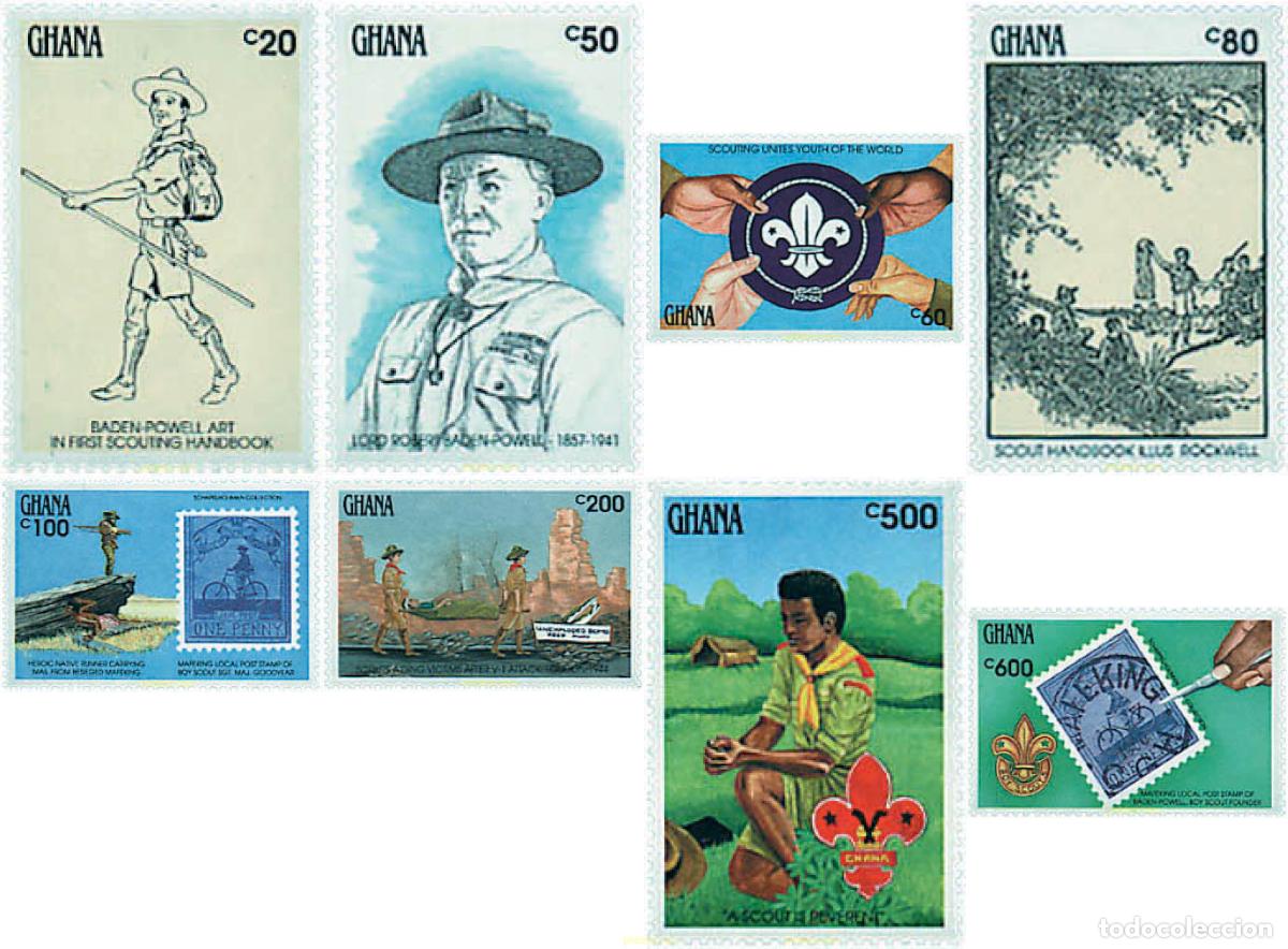Sellos: 89520 MNH GHANA 1991 50 ANIVERSARIO DE LA MUERTE DE LORD BADEN-POWELL