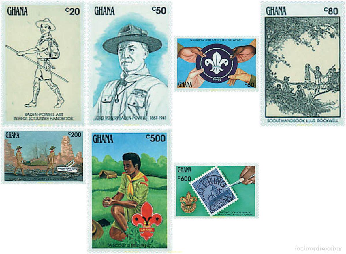Sellos: 265471 MNH GHANA 1991 50 ANIVERSARIO DE LA MUERTE DE LORD BADEN-POWELL