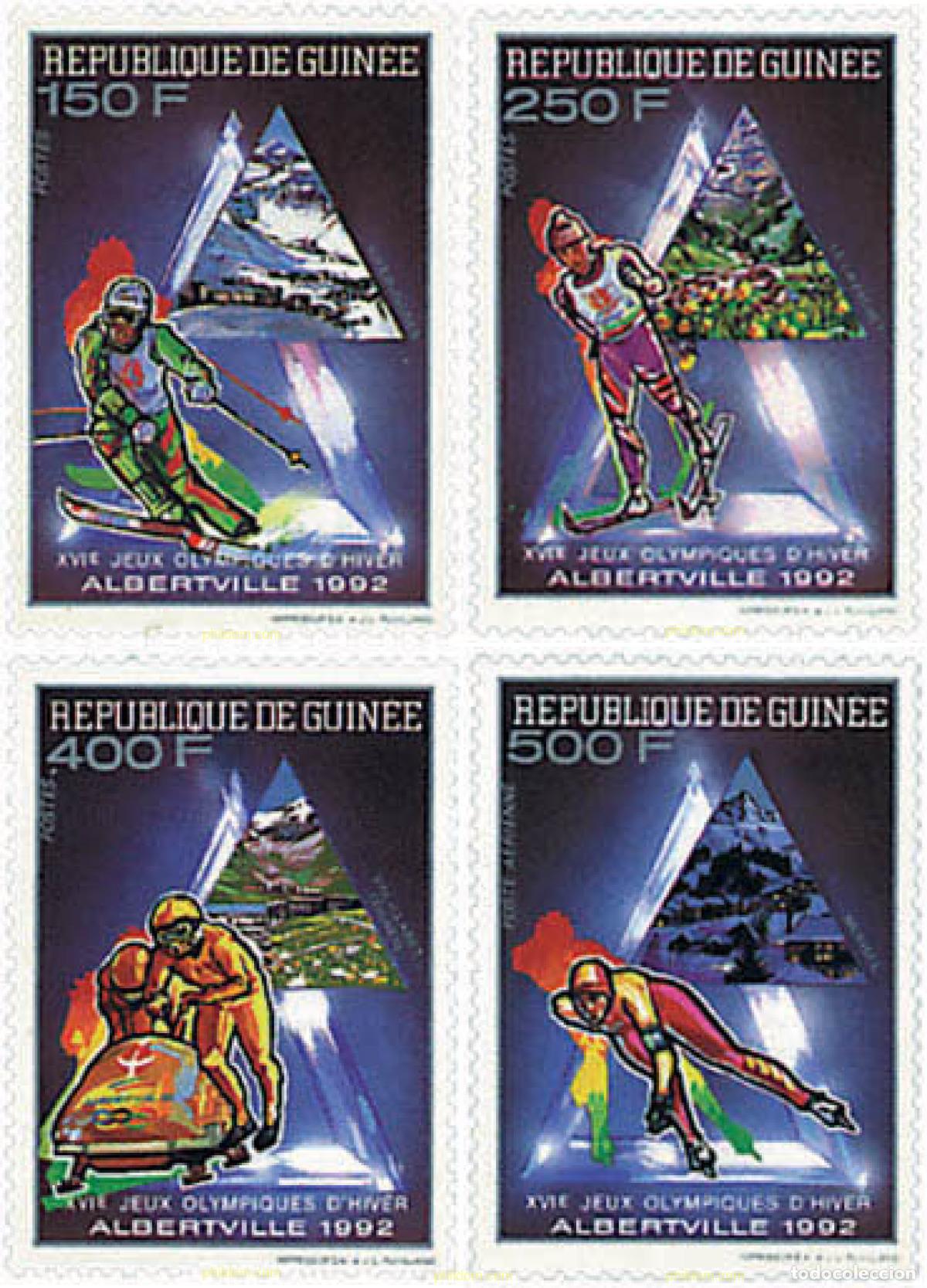 Sellos: 70837 MNH GUINEA 1990 16 JUEGOS OLIMPICOS INVIERNO ALBERTVILLE 1992