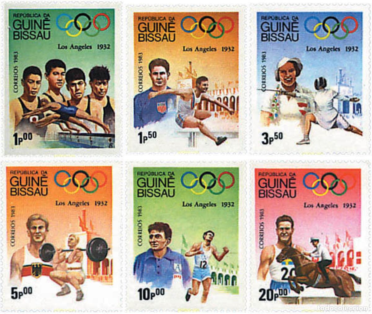 Sellos: 354797 MNH GUINEA BISSAU 1983 23 JUEGOS OLIMPICOS VERANO LOS ANGELES 1984