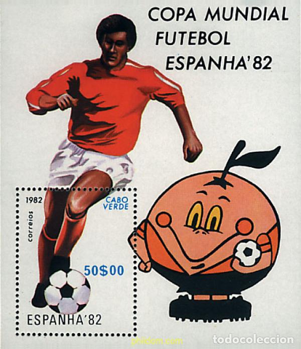 Sellos: 54383 MNH CABO VERDE 1982 COPA DEL MUNDO DE FUTBOL. ESPA&Ntilde;A-82