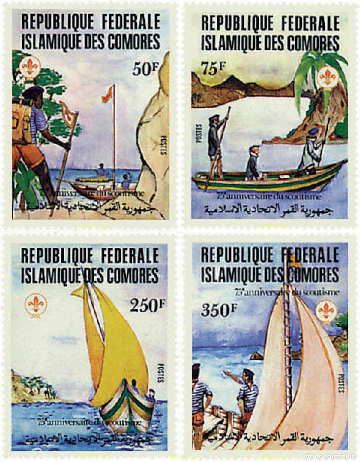 Sellos: 42621 MNH COMORES 1982 75 ANIVERSARIO DEL ESCULTISMO