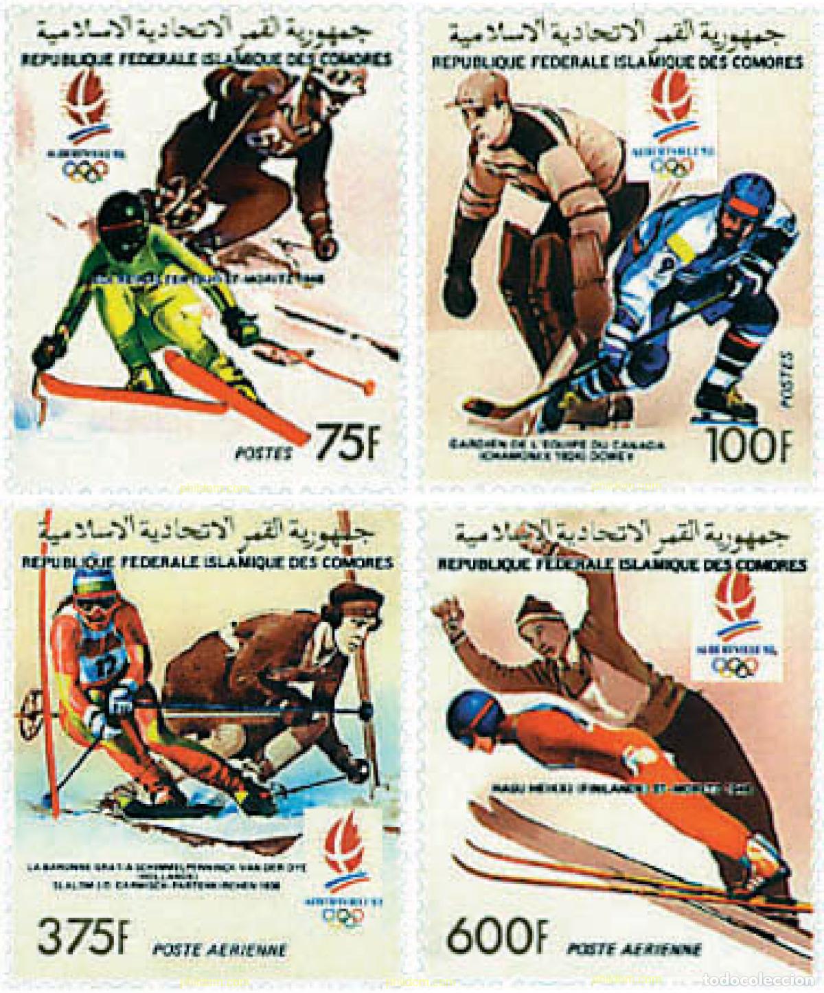 Sellos: 73165 MNH COMORES 1990 16 JUEGOS OLIMPICOS INVIERNO ALBERTVILLE 1992