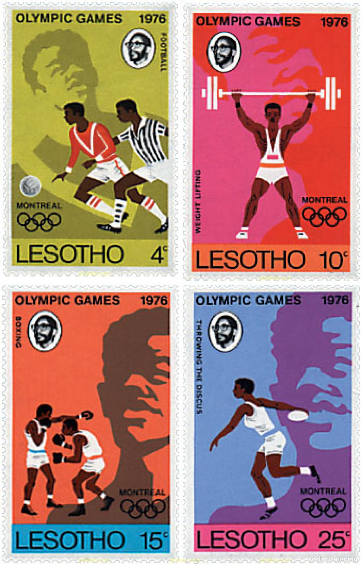 Stamps: 27550 MNH LESOTHO 1976 21 JUEGOS OLIMPICOS VERANO MONTREAL 1976