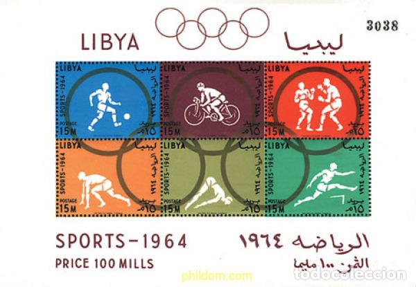 Stamps: 79302 MNH LIBIA 1964 18 JUEGOS OLIMPICOS VERANO TOKIO 1964