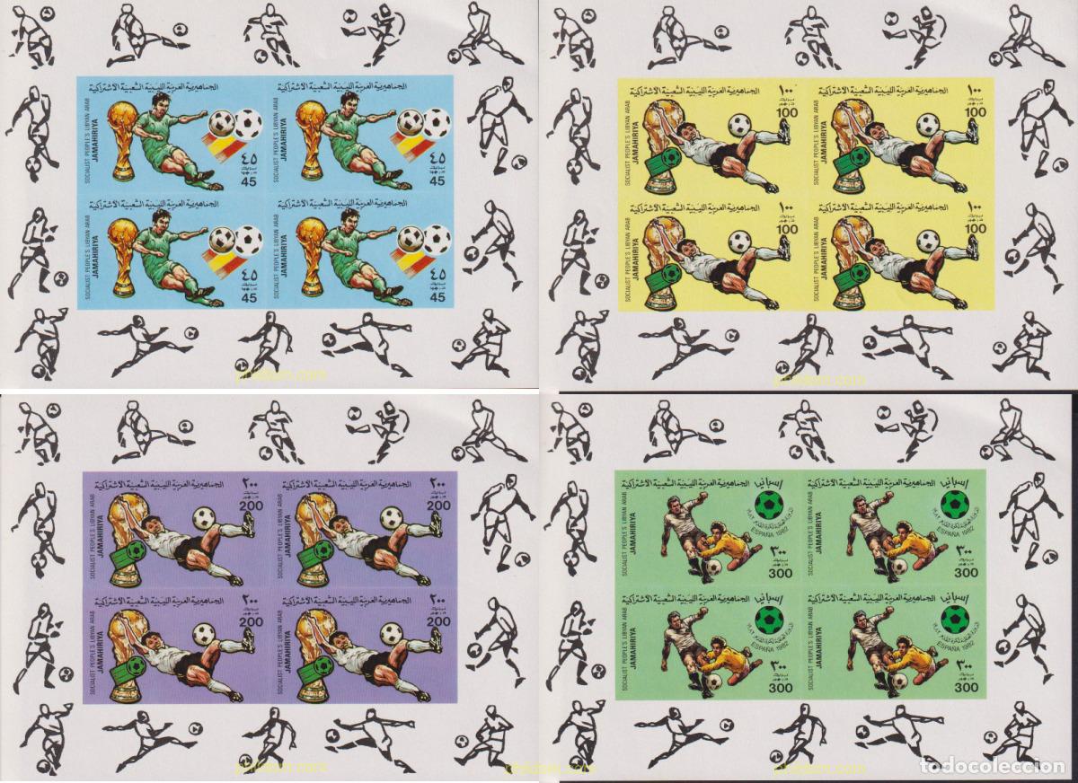 Sellos: 14460 MNH LIBIA 1982 COPA DEL MUNDO DE FUTBOL. ESPA&Ntilde;A-82