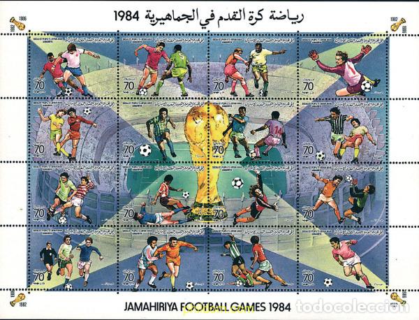 Sellos: 27567 MNH LIBIA 1984 COPA DEL MUNDO DE FUTBOL. ESPA&Ntilde;A-82