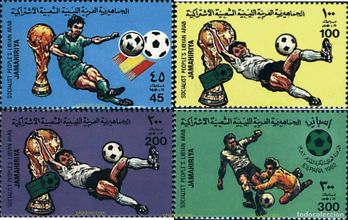 Sellos: 71107 MNH LIBIA 1982 COPA DEL MUNDO DE FUTBOL. ESPA&Ntilde;A-82