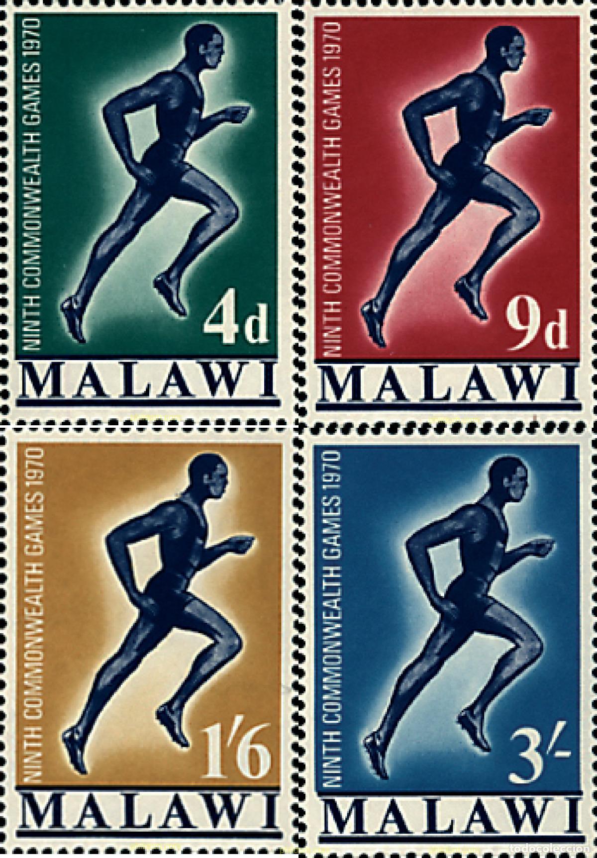 Sellos: 76546 MNH MALAWI 1970 9 JUEGOS DEPORTIVOS DE LA COMMONWEALTH EN EDIMBURGO