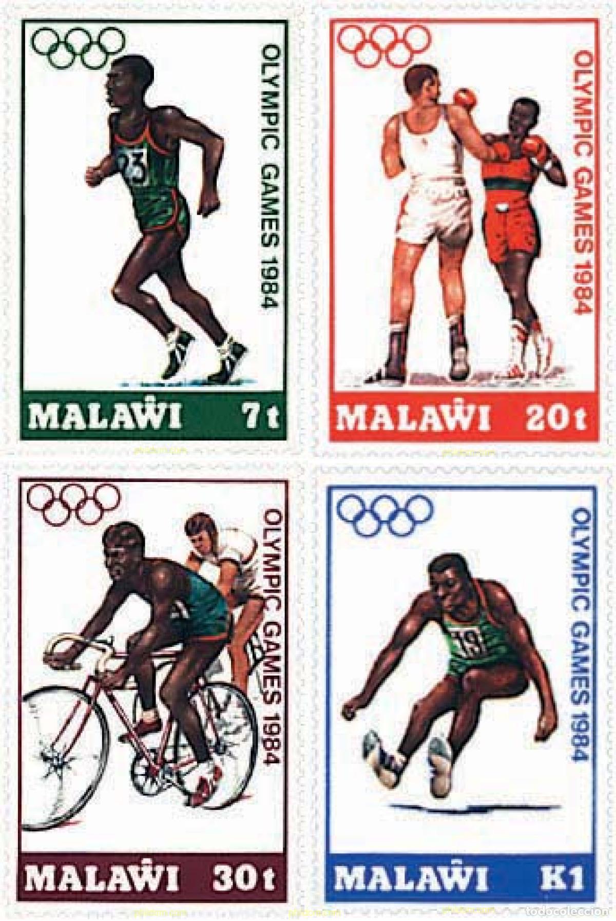 Sellos: 76346 MNH MALAWI 1984 23 JUEGOS OLIMPICOS VERANO LOS ANGELES 1984