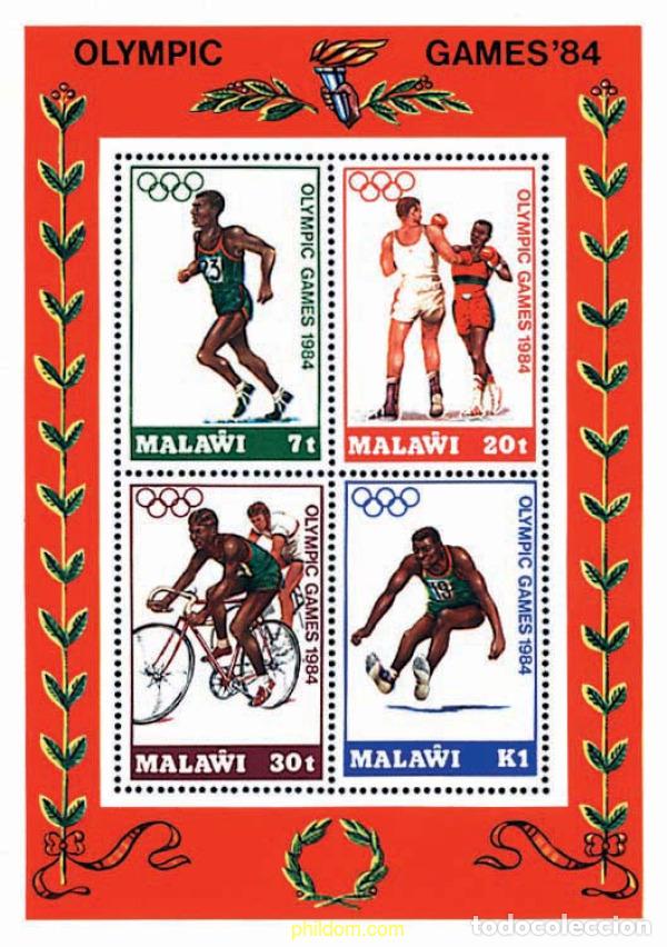 Sellos: 76348 MNH MALAWI 1984 23 JUEGOS OLIMPICOS VERANO LOS ANGELES 1984