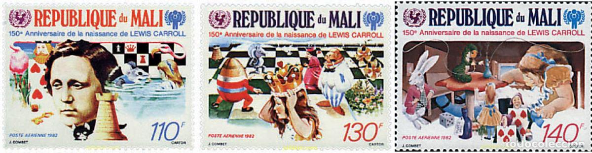 Sellos: 42110 MNH MALI 1982 150 ANIVERSARIO DEL NACIMIENTO DEL MATEMATICO LEWIS CARROLL
