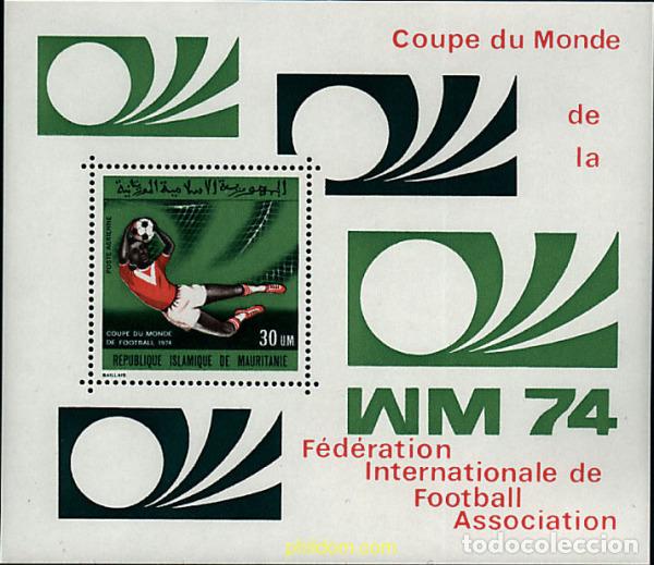 Sellos: 54398 MNH MAURITANIA 1973 COPA DEL MUNDO DE FUTBOL. ALEMANIA-74