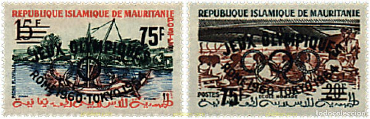 Sellos: 104817 MNH MAURITANIA 1962 17 JUEGOS OLIMPICOS VERANO ROMA 1960. - 18 JUEGOS OLIMPICOS VERANO TOKIO