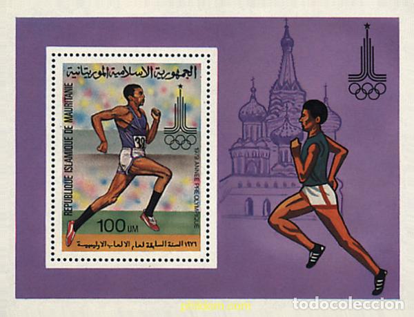 Sellos: 69813 MNH MAURITANIA 1979 22 JUEGOS OLIMPICOS VERANO MOSCU 1980