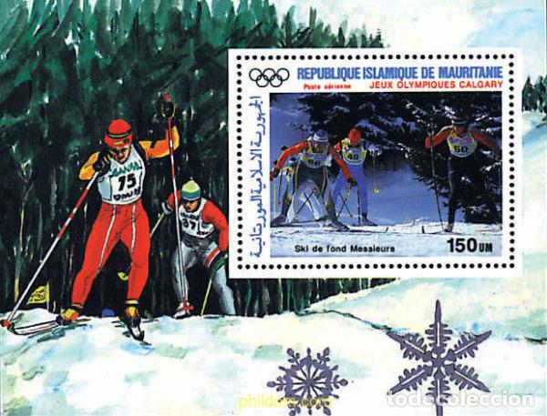 Sellos: 71319 MNH MAURITANIA 1987 15 JUEGOS OLIMPICOS INVIERNO CALGARY 1988
