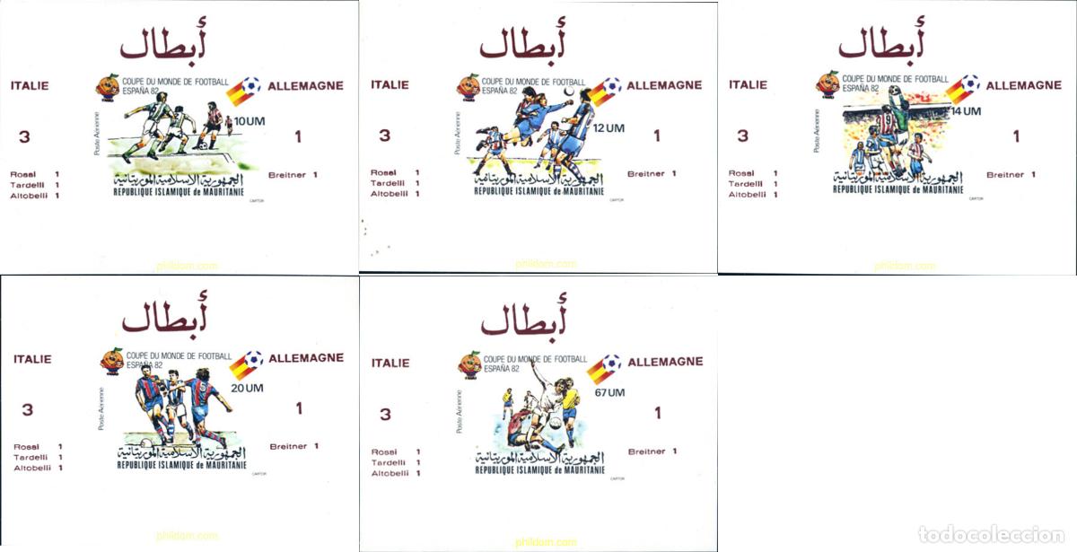 Sellos: 22037 MNH MAURITANIA 1980 COPA DEL MUNDO DE FUTBOL. ESPA&Ntilde;A-82