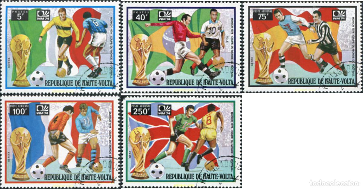 Sellos: 670047 USED ALTO VOLTA 1974 COPA DEL MUNDO DE FUTBOL. ALEMANIA-74