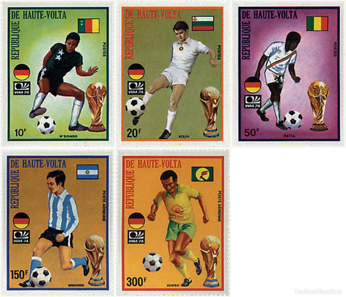 Sellos: 27677 MNH ALTO VOLTA 1974 COPA DEL MUNDO DE FUTBOL. ALEMANIA-74
