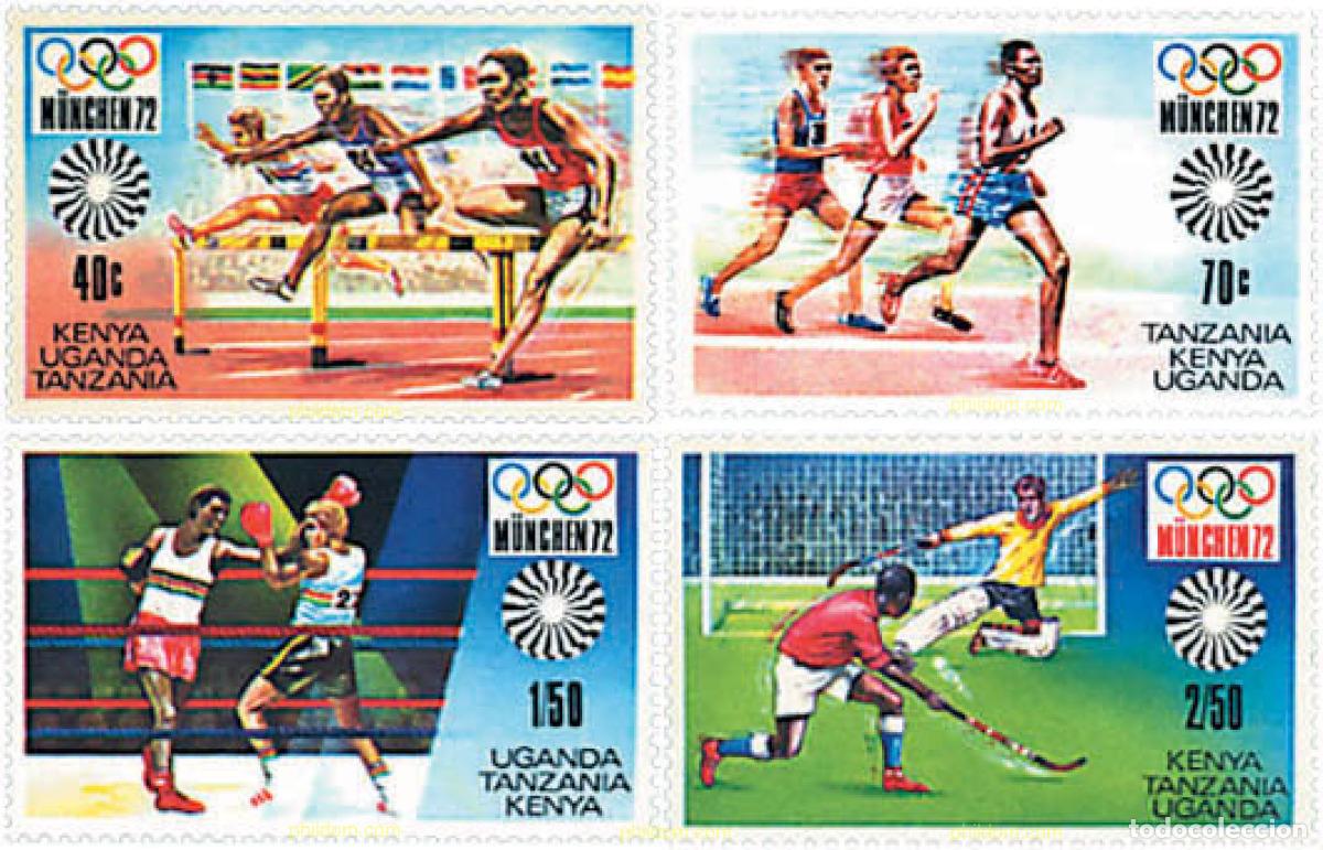 Sellos: 229306 HINGED ESTE AFRICANO 1972 20 JUEGOS OLIMPICOS VERANO MUNICH 1972