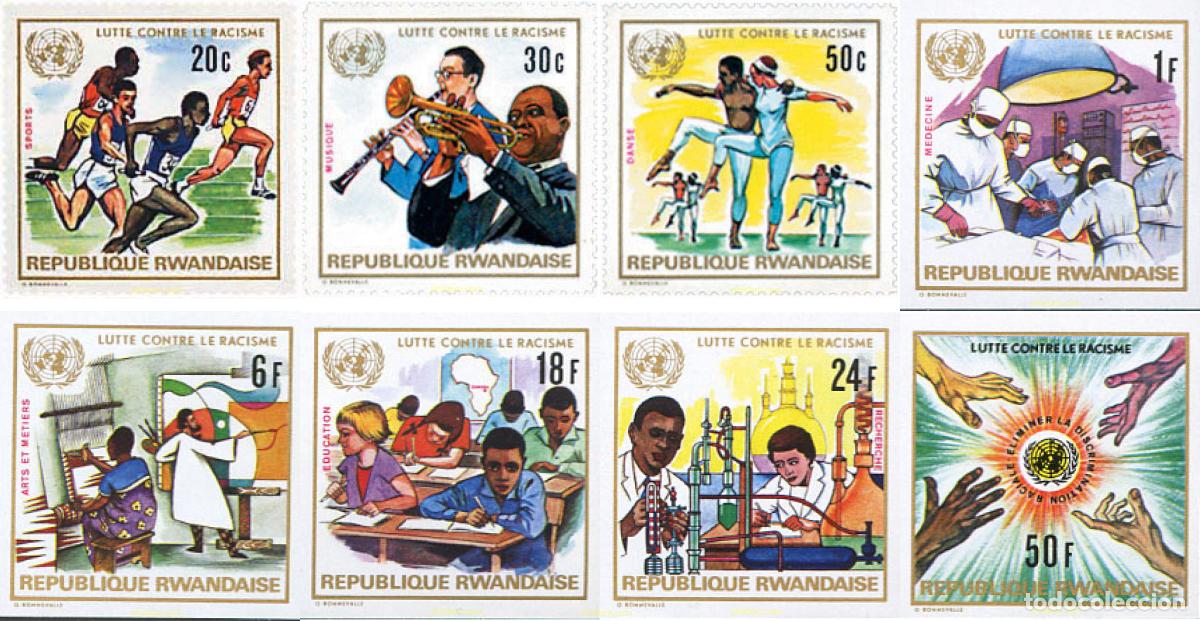 Sellos: 63285 MNH RUANDA 1972 LUCHA CONTRA EL RACISMO