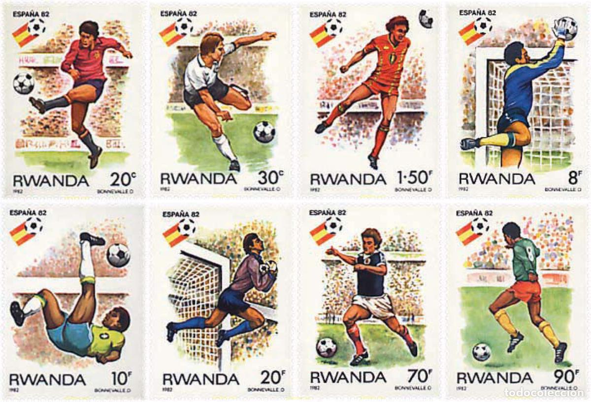 Sellos: 79392 MNH RUANDA 1982 COPA DEL MUNDO DE FUTBOL. ESPA&Ntilde;A-82