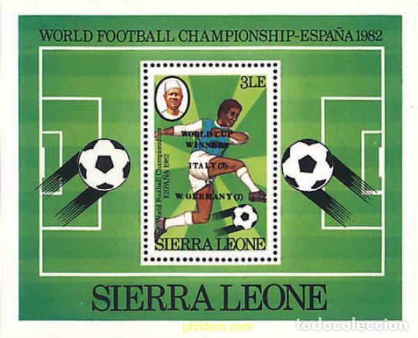 Timbres: 38459 MNH SIERRA LEONA 1982 COPA DEL MUNDO DE FUTBOL. ESPA&Ntilde;A-82. VENCEDORES